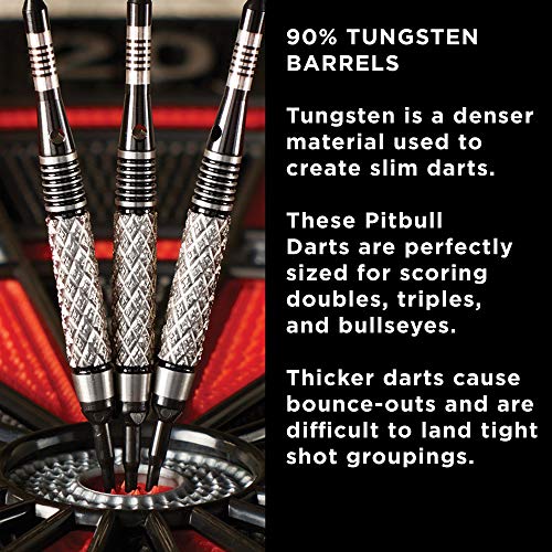 Viper Pitbull 90% Tungsten Soft Tip Dart Set, 18 Grams - style: Full Knurling (18 Grams)