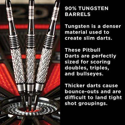 Viper Pitbull 90% Tungsten Soft Tip Dart Set, 18 Grams - style: Full Knurling (18 Grams)