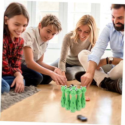 HANABASS 1Set Bowling Set Interactive Frog Bowling Kit for Bowling for Play Safe Sturdy Design for Boys for Family Fun