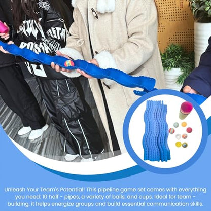 Fun Half Pipe Props, Suitable for Team Building Games,Ideal for Work Adults ice Breaker Game in Outdoor Team - Building Activities. (Pipe)