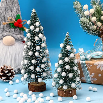 SEPGLITTER 1000Pcs Christmas White Pom Poms for Crafts Winter Puff Pompoms | 1cm Mini Size, White Puff Balls, DIY Crafts Making, Handmade Projects, Easter Party Supplies Decorations - style: White Style