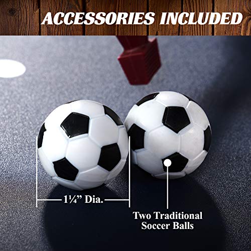 Barrington Foosball Multiple Styles Soccer Foosball Tables, Durable & Stylish Designs with Tabletop Sports Soccer Balls, Perfect for Family Game Rooms - style: Brooks Set