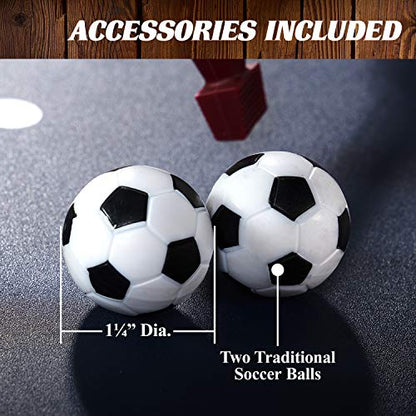 Barrington Foosball Multiple Styles Soccer Foosball Tables, Durable & Stylish Designs with Tabletop Sports Soccer Balls, Perfect for Family Game Rooms - style: Brooks Set