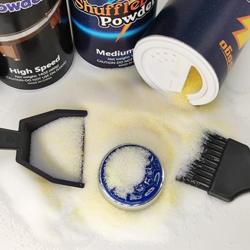 Shuffleboard Sand Wax Shuffleboard Powder Set with Small Brush & Pan - style: 2 Cans High Speed+2 Cans Medium Speed