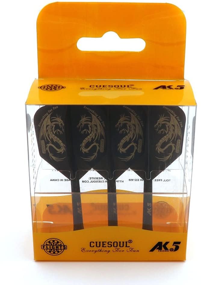 CUESOUL ROST Integrated Dart Flight and Shafts Meduim/Small/Large - color: Black Dragon, size: Size S-21mm