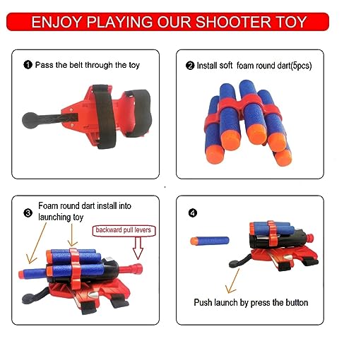 2 Sets Spider Gloves Man Web Shooters Dart Board Toys Sticky Balls for Kids, Hero Cosplay Kids Launcher Toys Set for Birthday Party Christmas Halloween