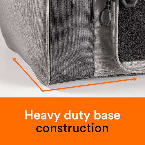Fitdom 130L 36" Heavy Duty Extra Large Sports Gym Equipment Travel Duffle Bag W/Adjustable Shoulder Strap & 7 Compartments. Perfect for Soccer Baseball Basketball Hockey Football, Team Coaches & More - color: Silver Grey