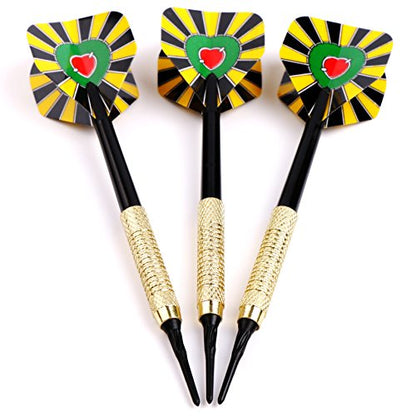 MaxMau Soft Tip Darts for Electronic Dartboard Plastic Point Dart with Standard Dart Flights 18 Darts