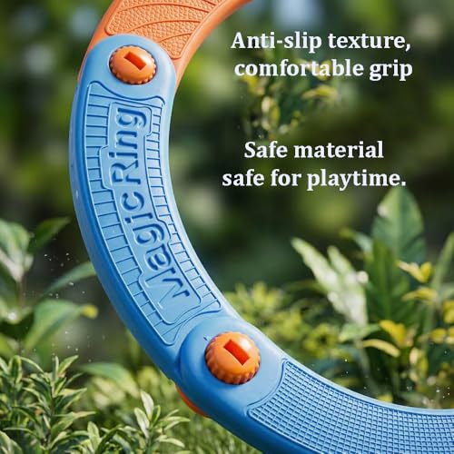 Soft Flying Disc, EVA Foam Foldable Boomerang Ring Toy with Whistling Sound Safe Outdoor Lawn Beach Pool Games Birthday Gift (Dark Blue Orange) - color: Dark Blue Orange