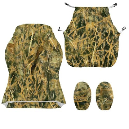 Hunting Camo Gaming Chair Cover Cat Scratch Proof 4 Piece Non Slip Stretchable Elastic Computer Reclining Gaming Chair Seat Cover with Armrest Covers Breathable Swivel Armchair Slipcover - color: Forest Hunting Camo