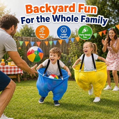 Granny Pants Yard Game for Adults and Kids, Big Pants Ball Catch Game with 2 Giant Pants, Balls, Pumps & Storage Bag, Outdoor Tossing Games for Birthday Party, Backyard Party, Family Reunion - size: Small for Kids-2PCS