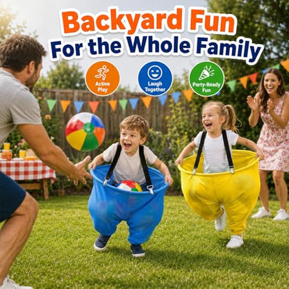 Granny Pants Yard Game for Adults and Kids, Big Pants Ball Catch Game with 2 Giant Pants, Balls, Pumps & Storage Bag, Outdoor Tossing Games for Birthday Party, Backyard Party, Family Reunion - size: Small for Kids-2PCS