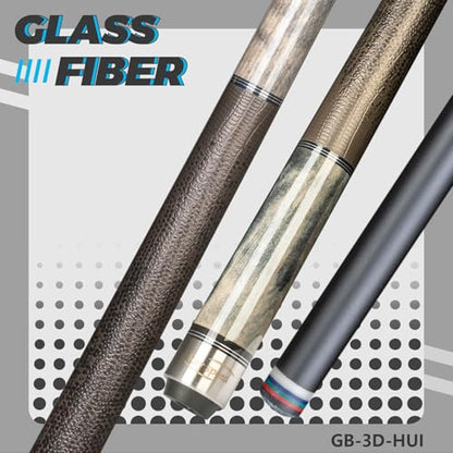 Glass Fiber Pool Cue with Case Canadian Maple Wood Pool Stick Low Deflection Cue Stick Pool Cue Kit with Case,Gloves,Tips and Extension - color: Grey