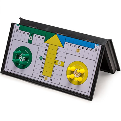 Magnetic Ludo Travel Game Set – 9.8" Folding Board for Classic Portable Strategy Play – Yellow Mountain Imports