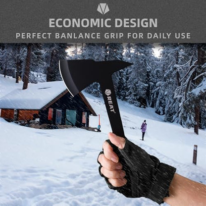 REAT Throwing Axes Set with Sheath 3 Piece,10.5" Throwing Hatchet,Back Yard Throwing Game,Recreation,Competition,Gifts for Men,Women