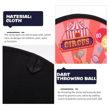 Healifty Sticky Ball Dart Board for Interactive Set with Cloth Material and Practice Aim Feature Suitable for Indoor Living Room and Outdoor Lawn Play
