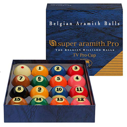 Aramith Super Pro-Cup TV Billiard Pool Ball Set 2 1/4"