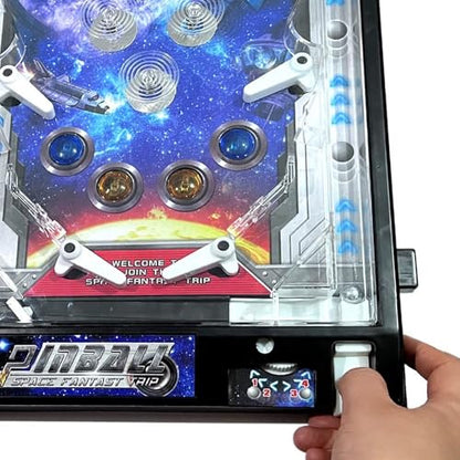 Tabletop Pinball Machine Retro Electronic Pinball Ball Shooting Game Children's Electronic Pinballs Game Machine Toy with Lights and Sounds