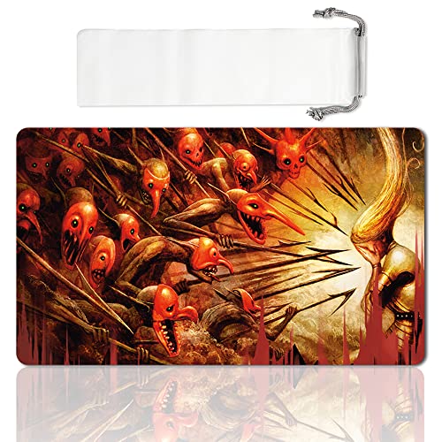 Board Game MTG Playmat Games Size 60X35 cm CCG Compatible for MTG CCG RPG Trading Card Game (Bedevil) - color: Bedevil