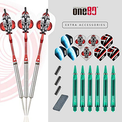 ONE80 90% VHD Steel Tip Tungsten Dart, Professional Barrel Style with Extra Flights, Shafts and Sharpener Gift Box Packaging - style: A-22g