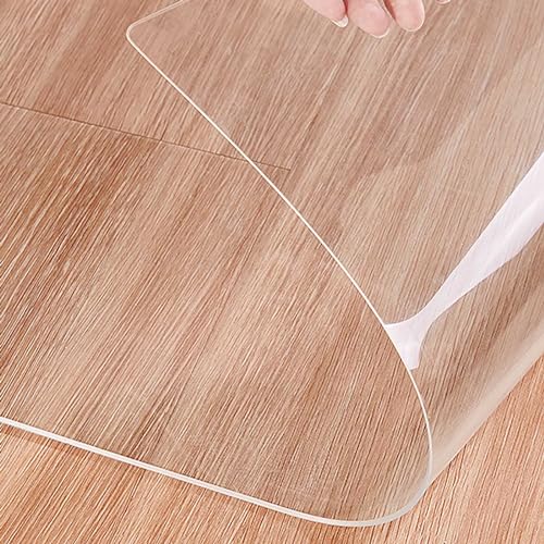 ALAIAS Office Chair Mat for Hardwood Floor 1.5mm Thick Durable Clear PVC Desk Chair Mat Under Desk Computer Gaming Chair Mat Wood/Tile Protection Mat Non-Slip Not Stuck Wheel (Size : 16x43) - size: 16x43"