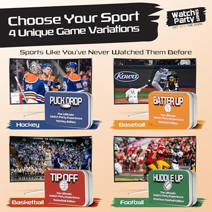 WATCH PARTY GAMES Batter UP Live Baseball Card Game for Sports Fans, Party Nights & Family Fun