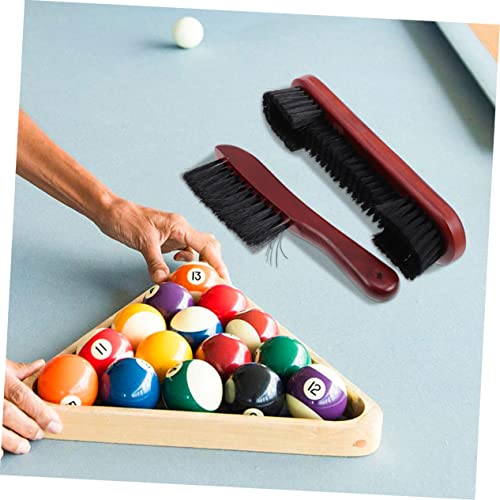 2pcs Billiard Table Broom Billiard Table Pool Table Clean Brush Pool Table Brush Set Multifunctional Cleaning Brush Felt Kit Wood Cleaner Billiards Pool Table Clean Brush