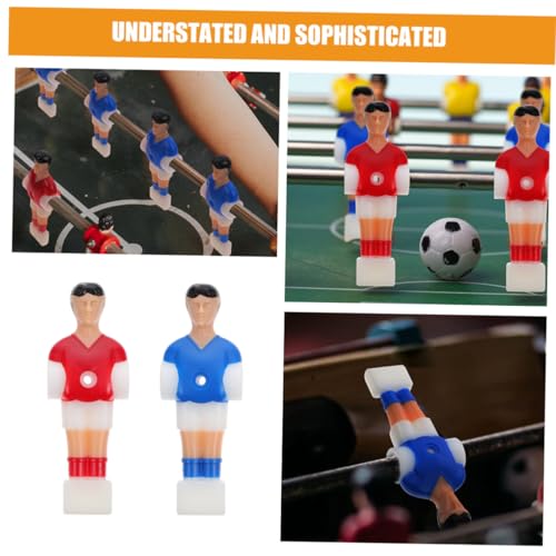 8pcs Foosball Figures Replacement Parts Table Soccer Players Resin Football Men for Standard Rods Red Blue