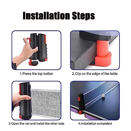 Retractable Table Tennis Net Replacement, Ping Pong Net and Post for Ball Shooters Multi-Ball Training or Serve Practice, Stretches 5.75 Ft - color: Light Coffee
