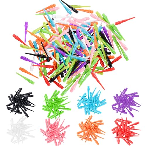 CyeeLife 2BA Thread Soft Tip Dart Points - Plastic Dart Tips - 100/1000 Pack Premium Replacement Dart Accessories - color: 100pcs