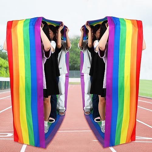 Liliful 4 Pcs Team Building Games Group Learning Activity Playing Run Mat Colorful Carnival Field Day Mat for Boys Girls Adults Indoor Outdoor Race Games Office Backyard Party