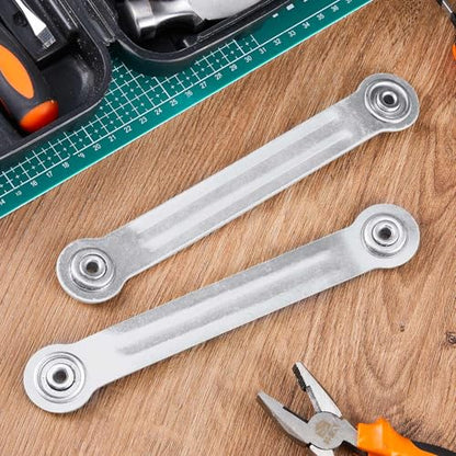 MorningRo 8 Pack Glider Bearing Arm Bracket Patio Glider Parts Replacement Hardware Rocker Parts, Bracket Hardware-9" Length, 7-1/2" Between Mounting Holes and Bolt Hole Diameter 1/4" (Silver) - color: Silver