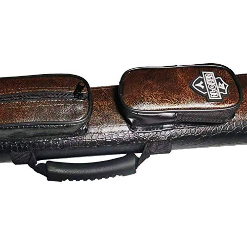 2x2 Hard cue case Oval Pool Cue Billiard Stick Carrying Case - color: D08-Black