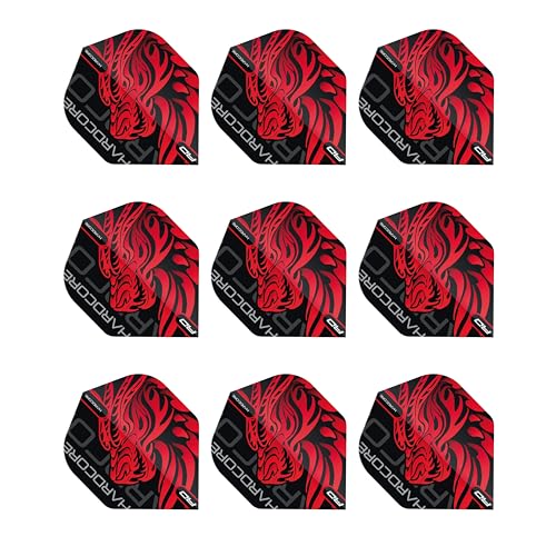 RED DRAGON Hardcore Players Dart Flights - 3 Sets Per Pack (9 Dart Flights in Total) - color: Jonny Clayton