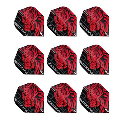 RED DRAGON Hardcore Players Dart Flights - 3 Sets Per Pack (9 Dart Flights in Total) - color: Jonny Clayton