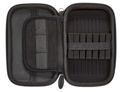 Casemaster Sentinel 6 Dart Case, Holds Extra Accessories, Tips, Shafts and Flights, Compatible with Steel Tip and Soft Tip Darts, Impact & Water Resistant Tactech Shell, Sinister Snake - color: Black Sinister Snake
