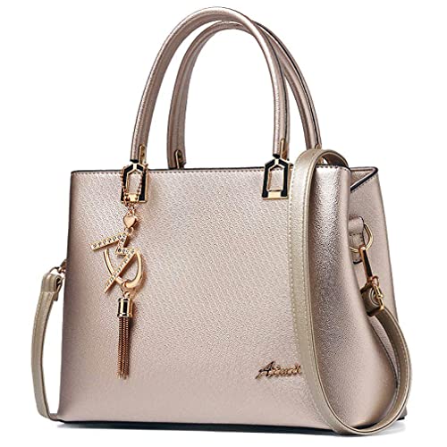 Womens Purses and Handbags Shoulder Bags Ladies Designer Top Handle Satchel Tote Bag - color: Gold