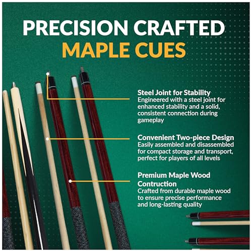Hathaway Deluxe Billiards Accessory Kit - color: Mahogany Finish