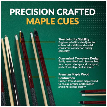 Hathaway Deluxe Billiards Accessory Kit - color: Mahogany Finish