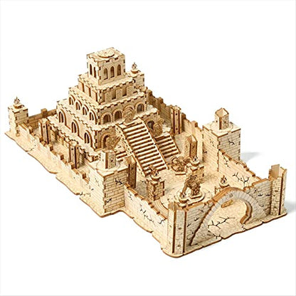 3D Wooden Puzzles The Ruins of The Ancient Temple Model Kits, Brainteaser and Puzzle for Christmas/Birthday,Gifts for Adults and Teens to Build Combination - style: Ruin