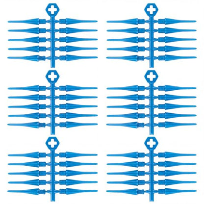 Foilswirl 60 Pcs 2ba Electronic Dart Tips Plastic Dart Tips - Universal Plastic Soft Tip Points - color: Blue