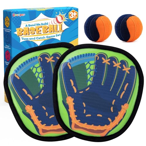 Toss and Catch Ball Game Set Birthday Gifts for 3 4 5 6 7 8 Years Old Boys Girls, Yard Camping Outdoor Games for Adults and Family, Paddle Ball Baseball Pool Beach Toys for Kids Ages 4-8 8-12 - color: Green, size: 2 paddles 2 balls