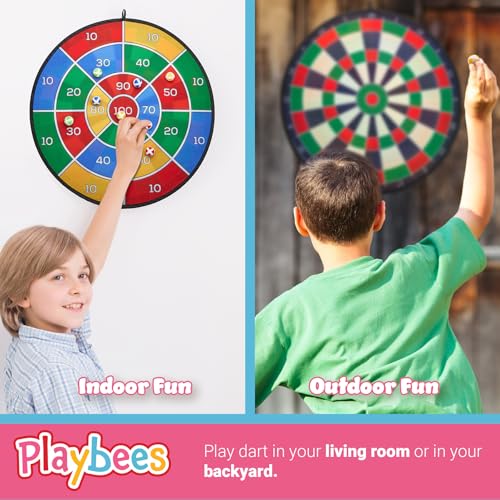 Playbees Large Dart Board for Kids 29" – Sticky Ball Dart Game for Boys & Girls – Indoor/Outdoor Safe Hanging Dartboard – Fun for Ages 3–12 – Perfect Christmas