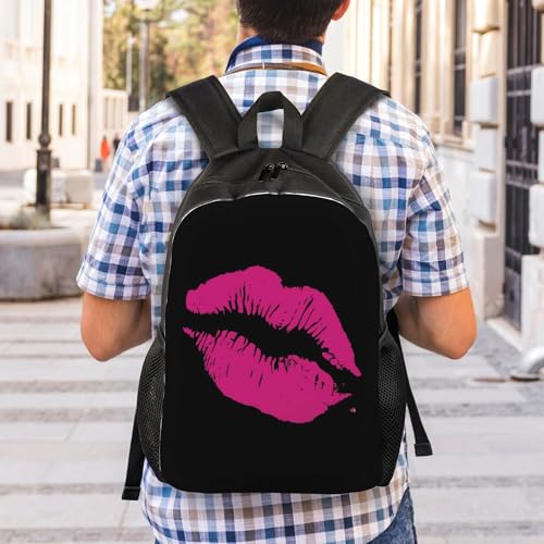 Kiss Lips Front Backpacks For Men Women Book Bag Travel Hiking Camping Work Lightweight - color: Ye20