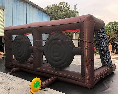 Inflatable Axe Throwing + Inflatable Ball Toss Target Dart Board (24 Axes+16 Toss Ball+ 8 Soccer Balls) for Backyard/Birthday/School/Team/Party Events, Double Darts for 2 Players