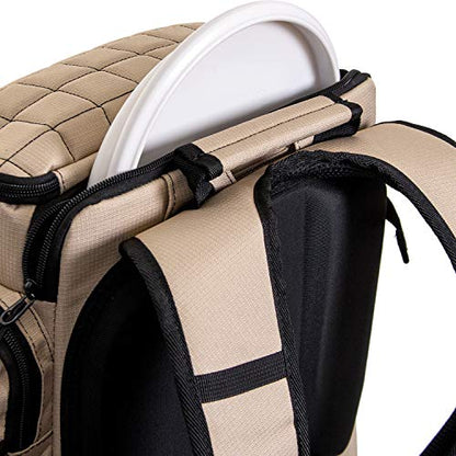 Dynamic Discs Combat Ranger Disc Golf Backpack | Large Bag w/Putter Pouch | 20+ Discs Capacity | Disc Golf Accessories - color: Sandstone