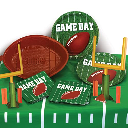 Beistle 2 Piece Game Day Goal Post Centerpieces Football Decorations Sports Party Supplies, 11", Green/Yellow/Orange/Brown/White - style: Football Goal Post