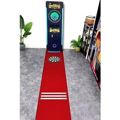Non-Slip Darts Mat with Throwing Lines, Professional Rubber Dart Carpet Dart Floor Mat, Suitable for Indoor Halls, Rooms, Bars, Dart Courts, 118 X26in