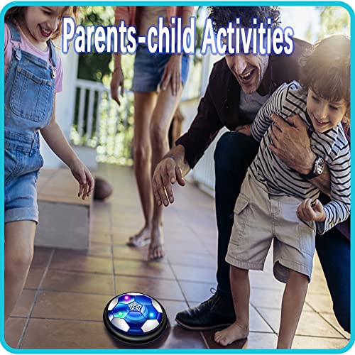 JRD&BS WINL Hover Soccer Ball Toys for Boys Girls Rechargeable Floating Soccer Ball with Led Lights Indoor Air Football Game Birthday Gifts for Kids 3-12 Yr - color: Black