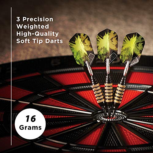 Viper Spinning Bee Soft Tip Darts with Casemaster Storage/Travel Case, 16 Grams - color: Black